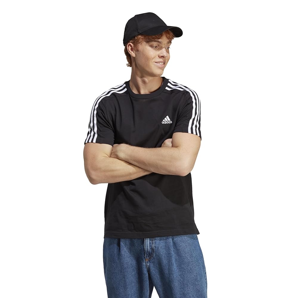 adidas Men's Essentials 3-Stripes Single Jersey T-Shirt